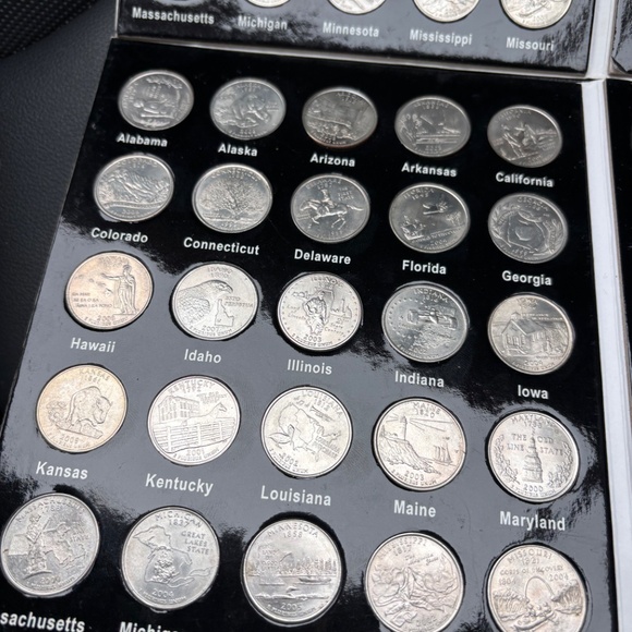 3 Full Sets of 50 State Quarter Collections with Book Holder - Picture 8 of 13